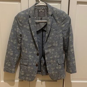 Appaman Blue Palm Print Blazer